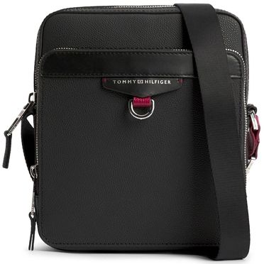 Kožená crossbody taška Tommy Hilfiger - TH Struc Leather Slim Reporter