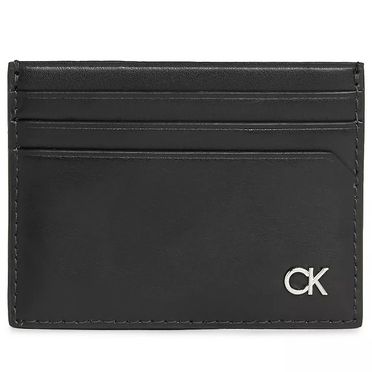 Kožené púzdro na karty Calvin Klein - Metal Ck Cardholder 6CC