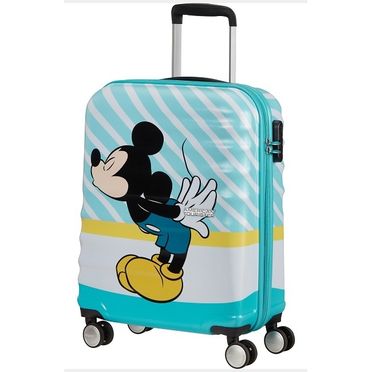 Príručný cestovný kufor American Tourister - Wavebreaker Spinner 55 Disney / Mickey Blue Kiss [85667-8624]